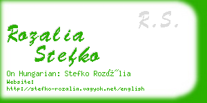 rozalia stefko business card